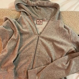 Velour grey juicy couture butterfly zip up